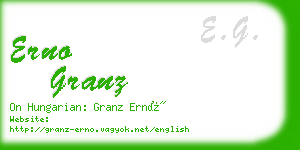erno granz business card